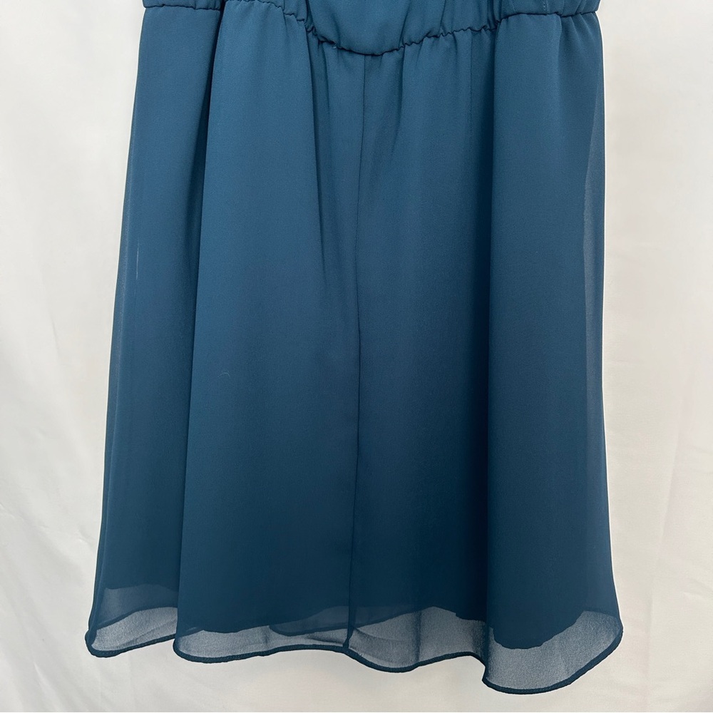 BCBGeneration Teal Halter ruffle detail Dress - Picture 6 of 9